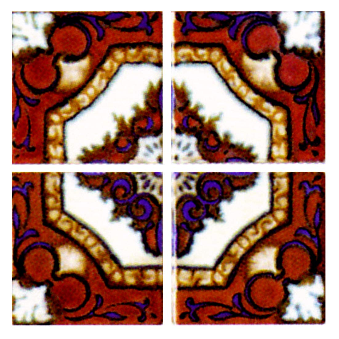  タイル スペイン製 サイン入り Amazon.co.jp: スペイン風 デザインタイル 75mm角 S-01 1シート（16