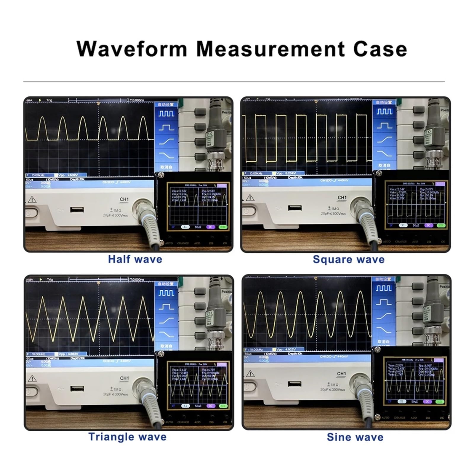 Spectrum Analyzer, 138pro ręczny przenośny oscyloskop cyfrowy 2,4 cala wielofunkcyjny oscyloskop cyfrowy analizator stanów logicznych z jednym przyciskiem