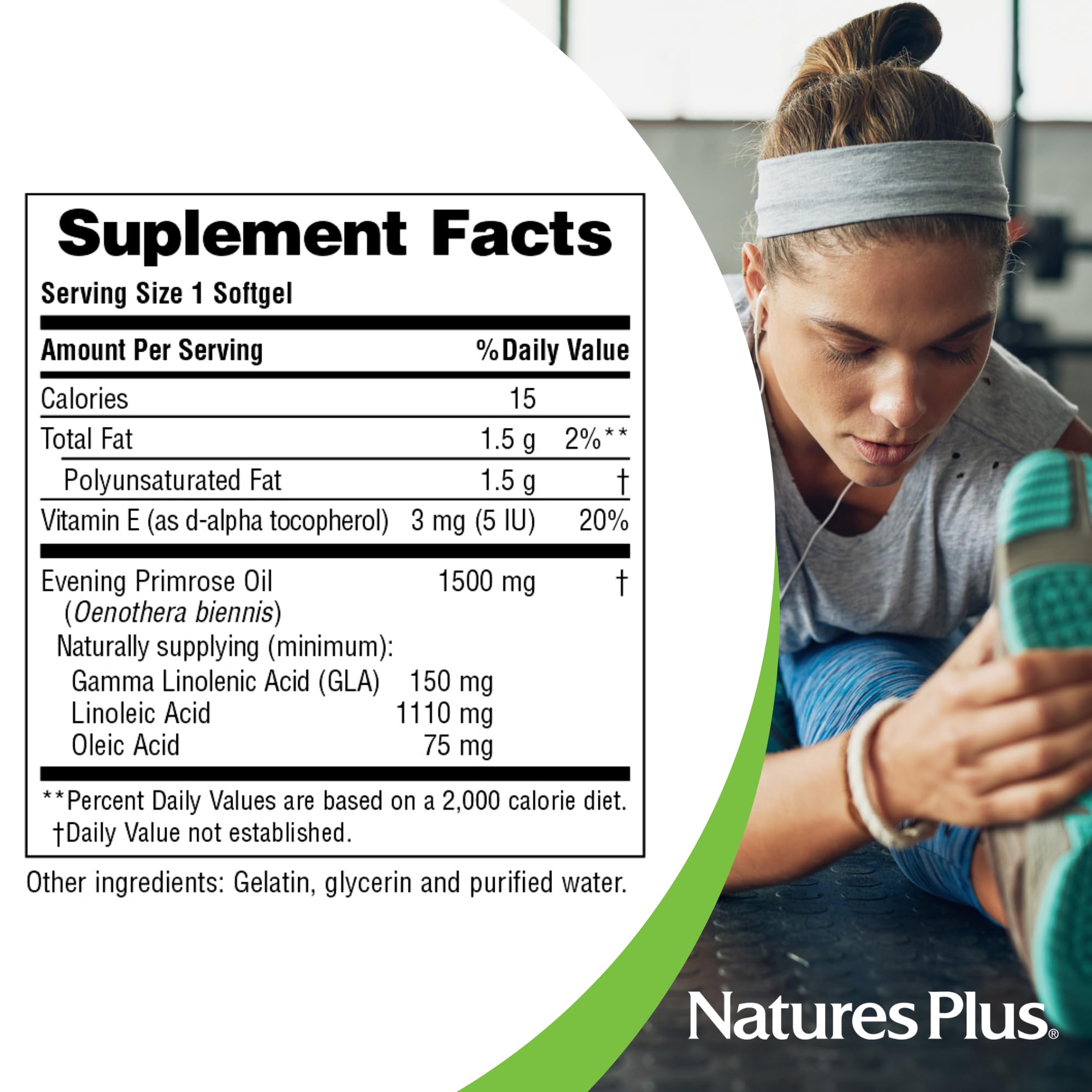 NaturesPlus Ultra EPO 1500 - Evening Primrose Oil - Premenstrual and Menopausal Antioxidant Support - Gluten Free - 90 Softgels, 90 Servings — Amazon image 5
