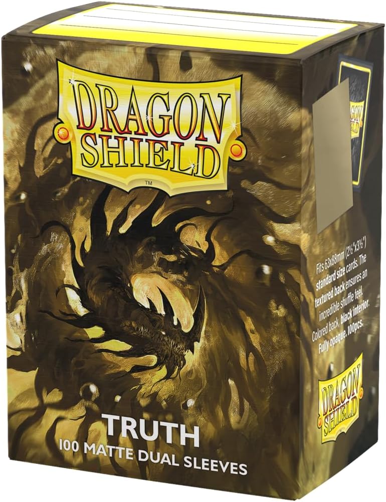 Dragon Shield | Matte Dual Standard Size Card Sleeves | 100 CT - Smooth & Tough Premium TCG Sleeves - Compatible with Pokemon, Flesh & Blood, One Piece & Magic The Gathering | Truth