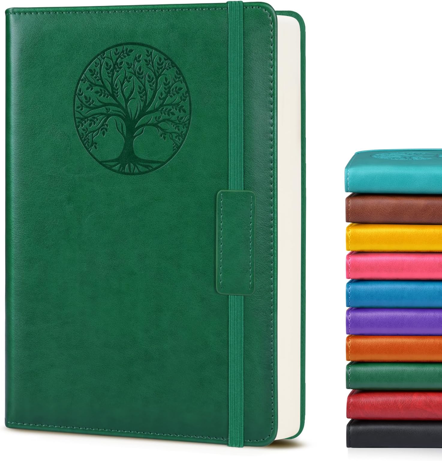 Lined Journal Notebook for Women Men,256 Thick Pages,A5 Hardcover Vintage Leather Journal for Writing,Travel,Business,Work, School,College Ruled Notebooks for Note Taking,Daily Diary 5.7"ร8.3"