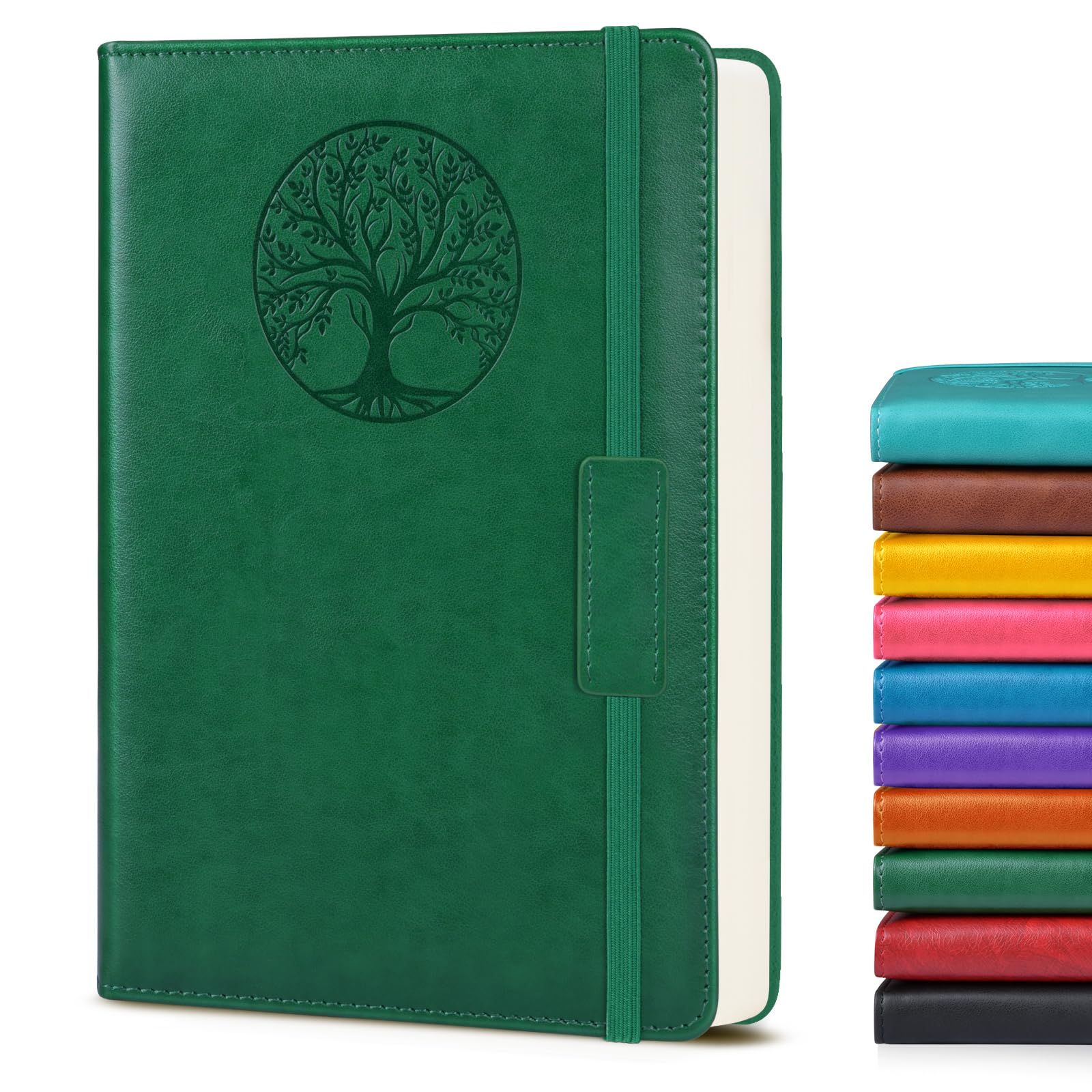 Lined Journal Notebook for Women Men,256 Thick Pages,A5 Hardcover Vintage Leather Journal for Writing,Travel,Business,Work, School,College Ruled Notebooks for Note Taking,Daily Diary 5.7"×8.3" — image 1