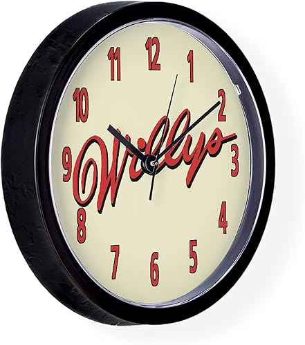 Miniatura 4 de CafePress – Willys Script – Exclusivo 10" decorativo reloj de pared
