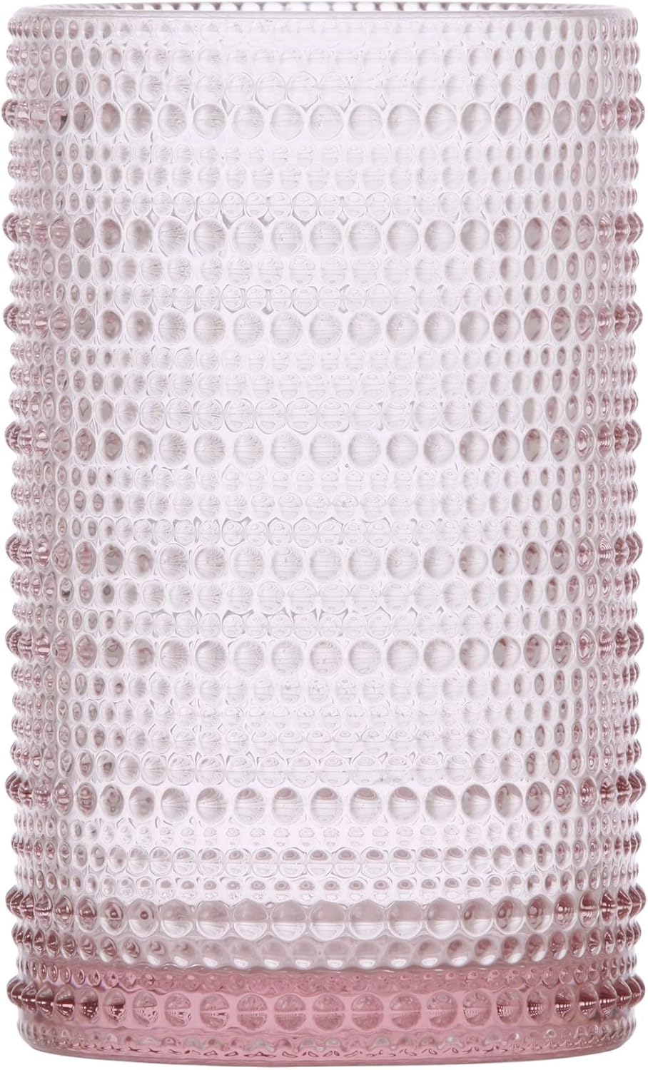 Fortessa Jupiter Beaded Hobnail Glass, 13 Ounce Iced Beverage (Set of 4), Smoke Gray