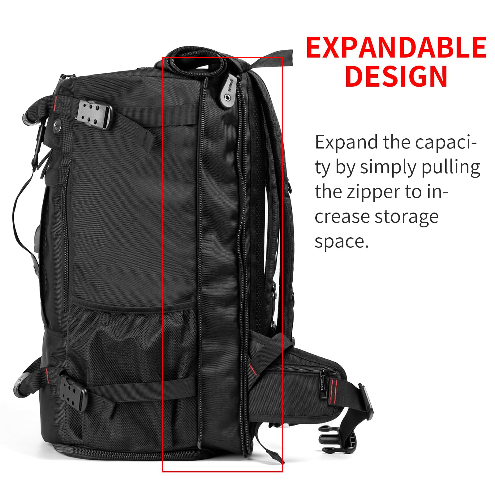 Travel Backpack Carry On Backpack Durable Convertible Duffle Bag Fit for 15.6 Inch Laptop for Men and Women hiking airplane shoes bag extendable three way uses multiple