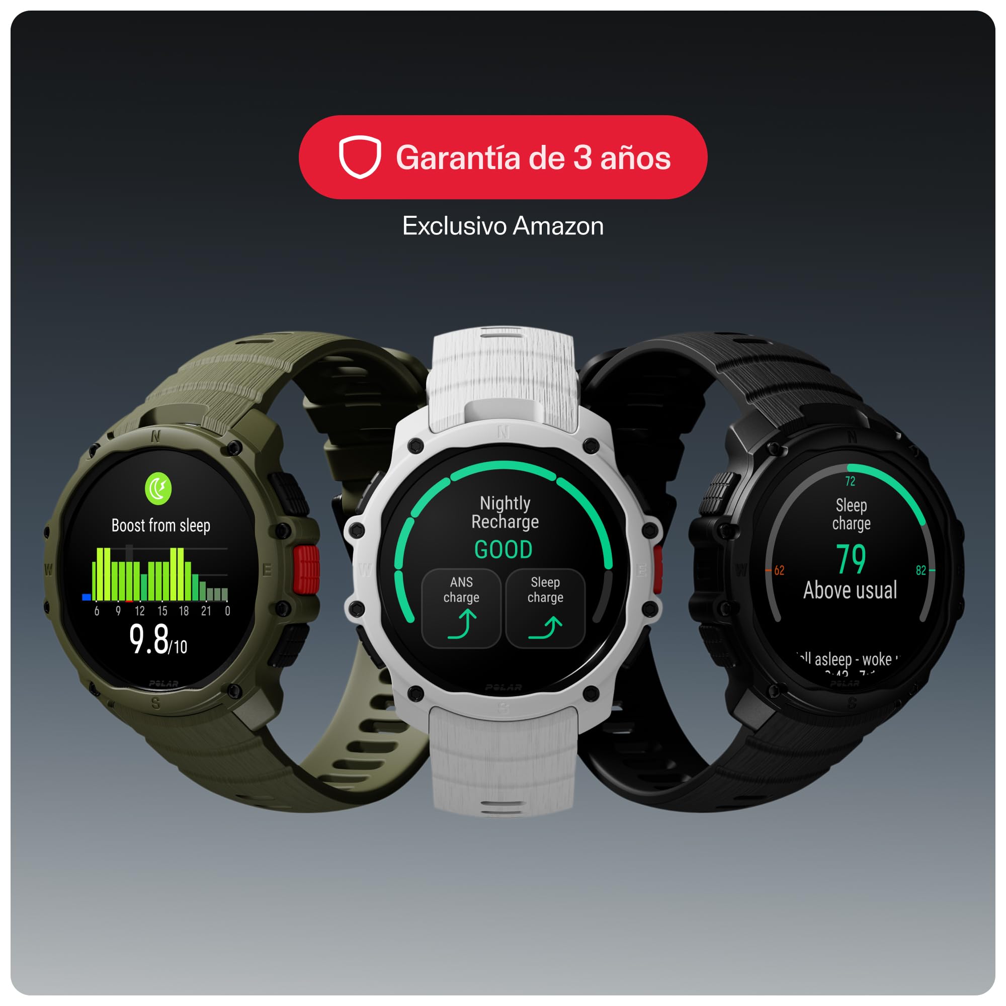 Polar Street X – Reloj Deportivo GPS Hombre y Mujer – Pulsómetro – Entrenamiento Híbrido – Running y Fitness – Resistente e Impermeable – Pantalla AMOLED – Garantía Exclusiva Amazon 3 Años