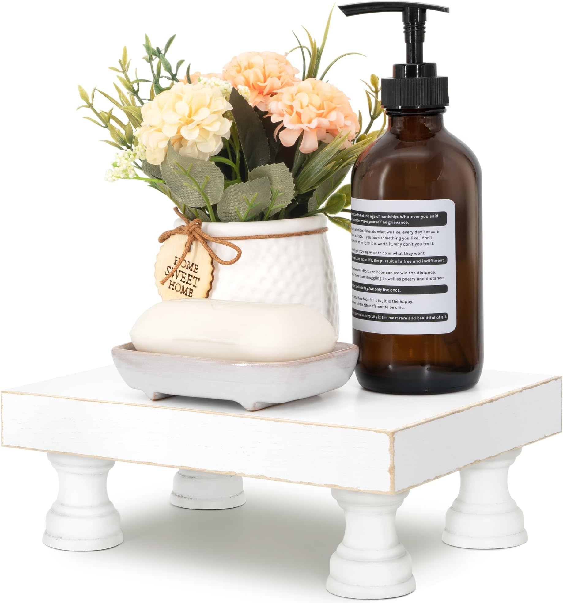 Amazon.com: EOSAHR Modern Farmhouse Wooden Riser Combo for Chic Kitchen ...