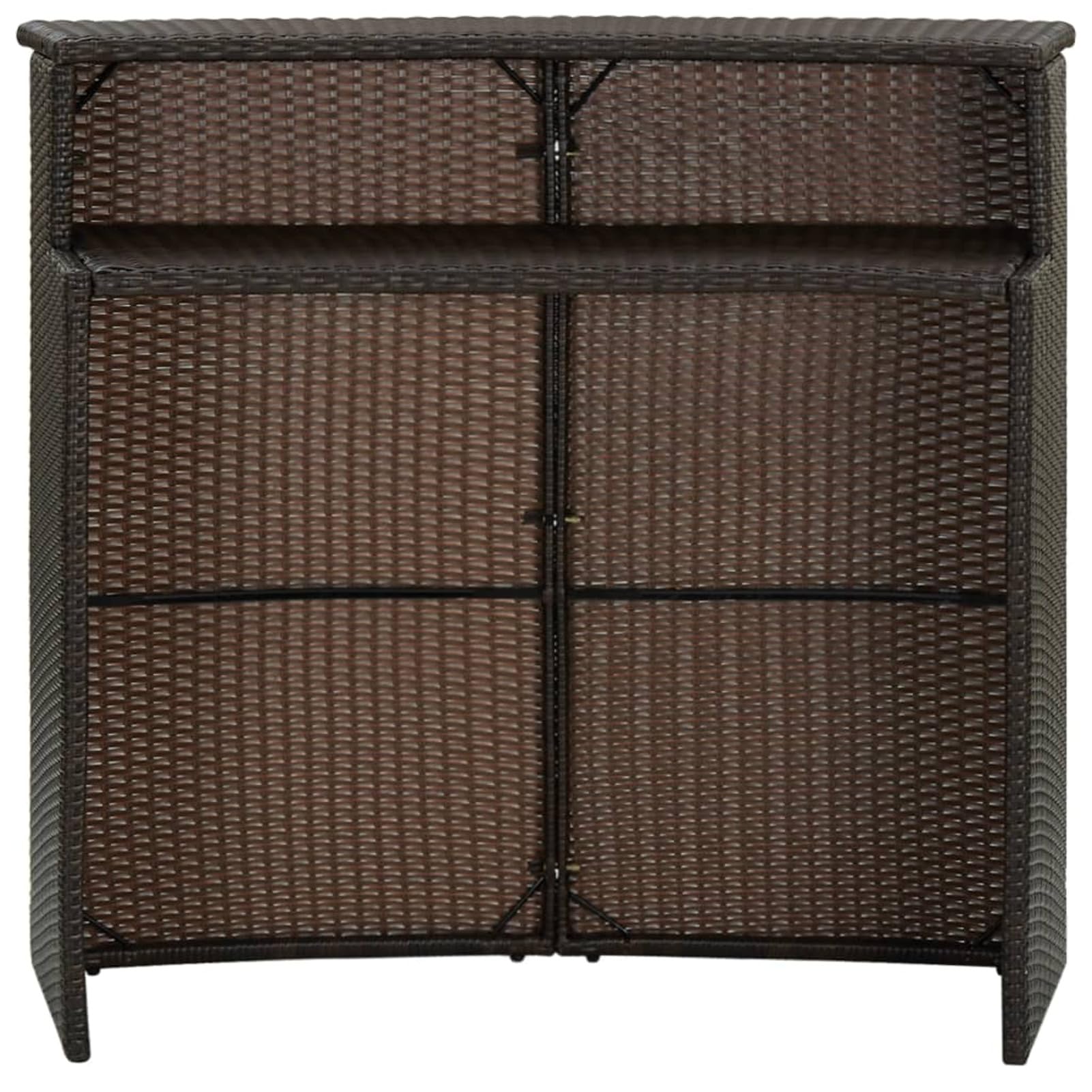 Tavolo da Bar per Esterni Marrone 120x55x110 cm in Polyrattan,Tavolo da Bar per la Casa,Tavolo da Bar per Esterni,Tavolo da Bar da Giardino