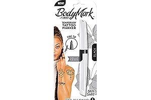 Permanent Skin Marker | BodyMark Temporary Tattoo Marker, Fine Tip Black