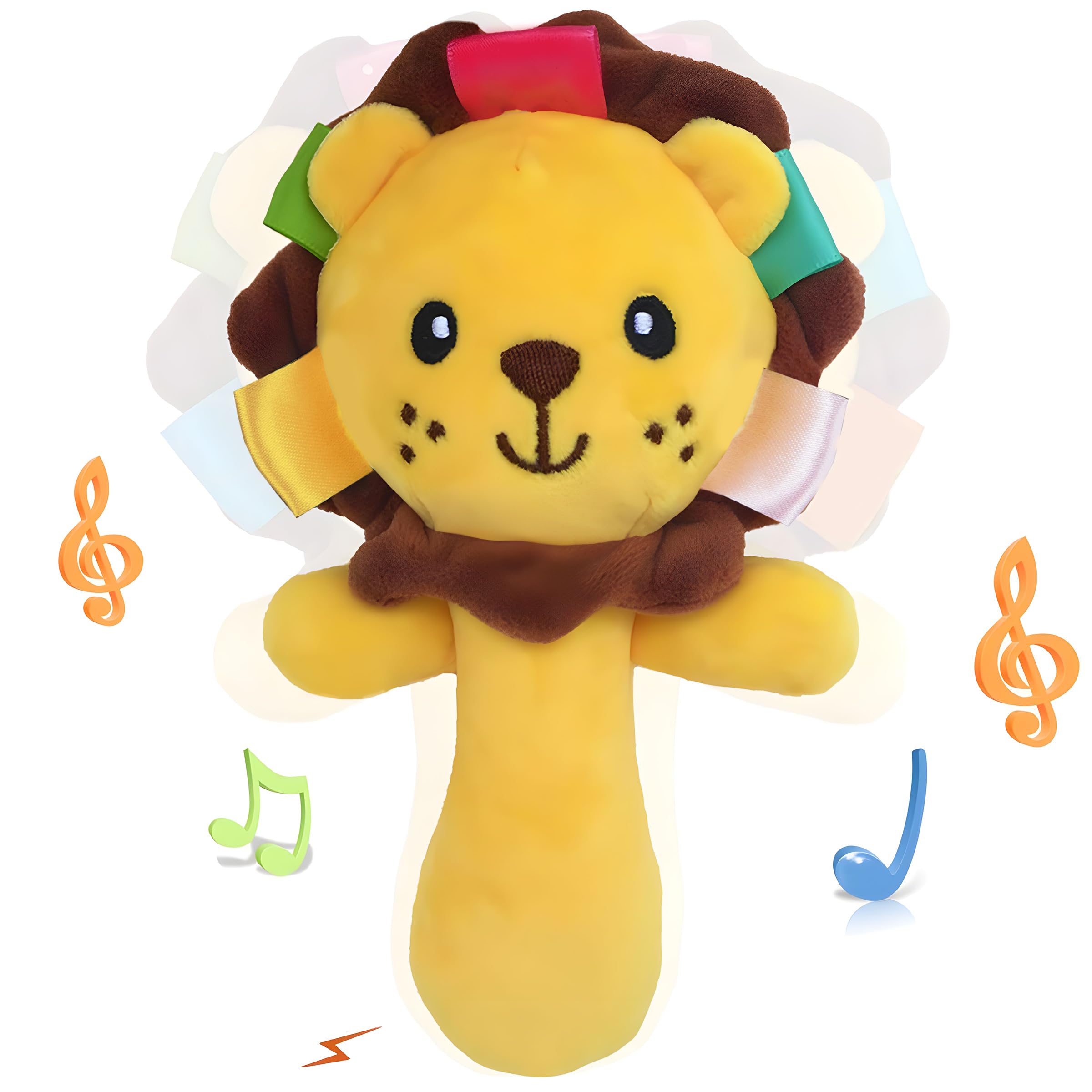 Toyshine Soft Baby Rattle Plush Stuffed Animal Hand Rattle for Toddlers Girls Boys Infant Toys - Lion (B0D3PZNLNM) Amazon Price History, Amazon Price Tracker