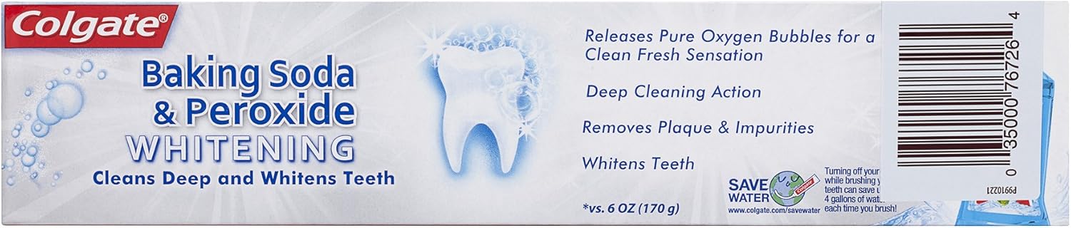 Colgate Baking Soda and Peroxide Whitening Toothpaste - 8 ounce (3 Pack)