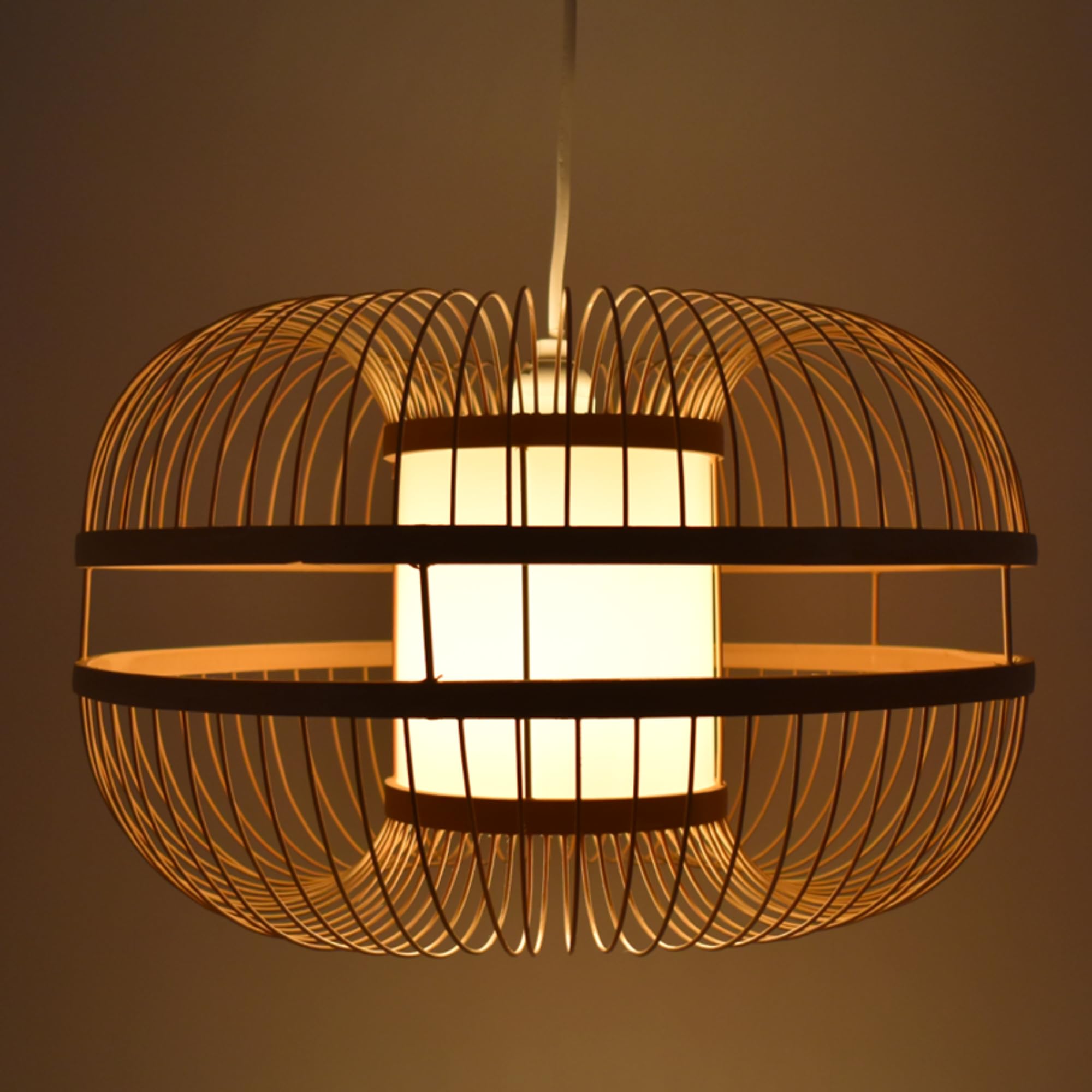B·LED BARCELONA LED - Lámpara colgante japonesa de bambú KAIZEN
