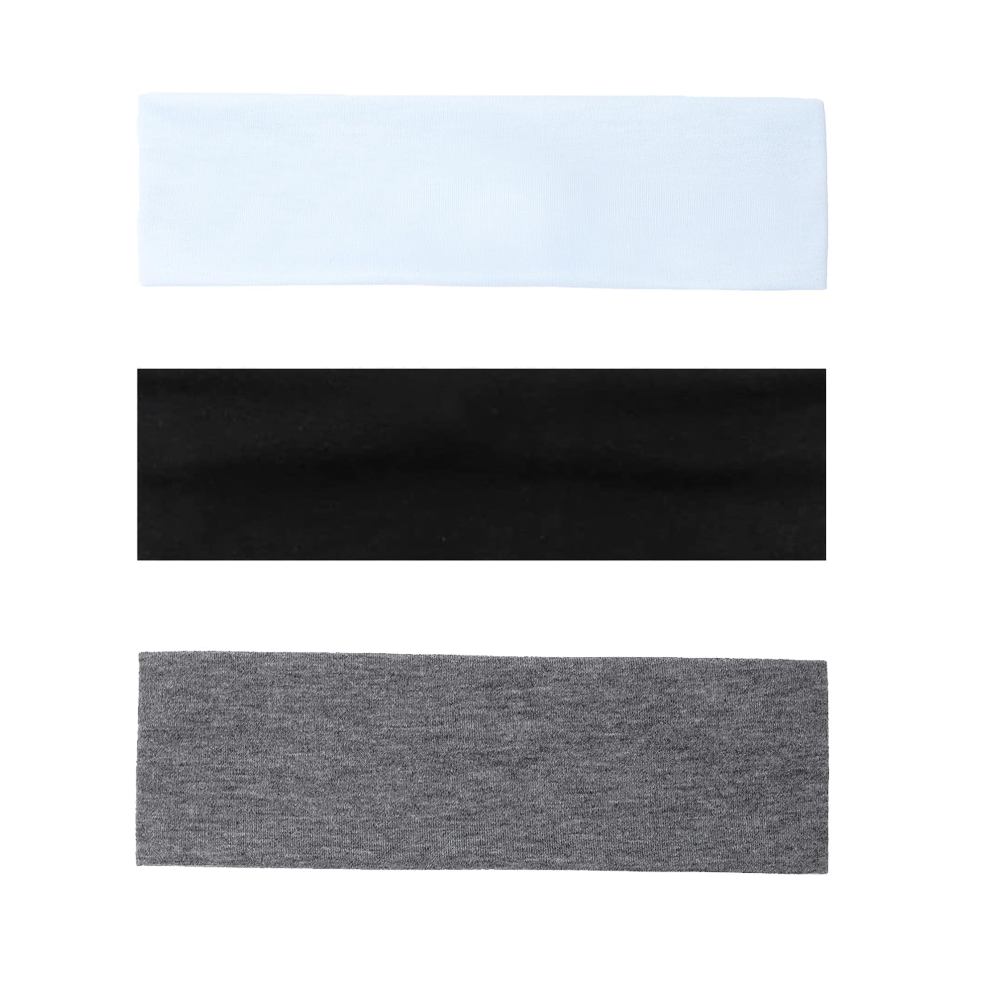 ZKSMNB Wide Black Headbands for Women Men 3 pack Fashion Head Bands for Women's Hair