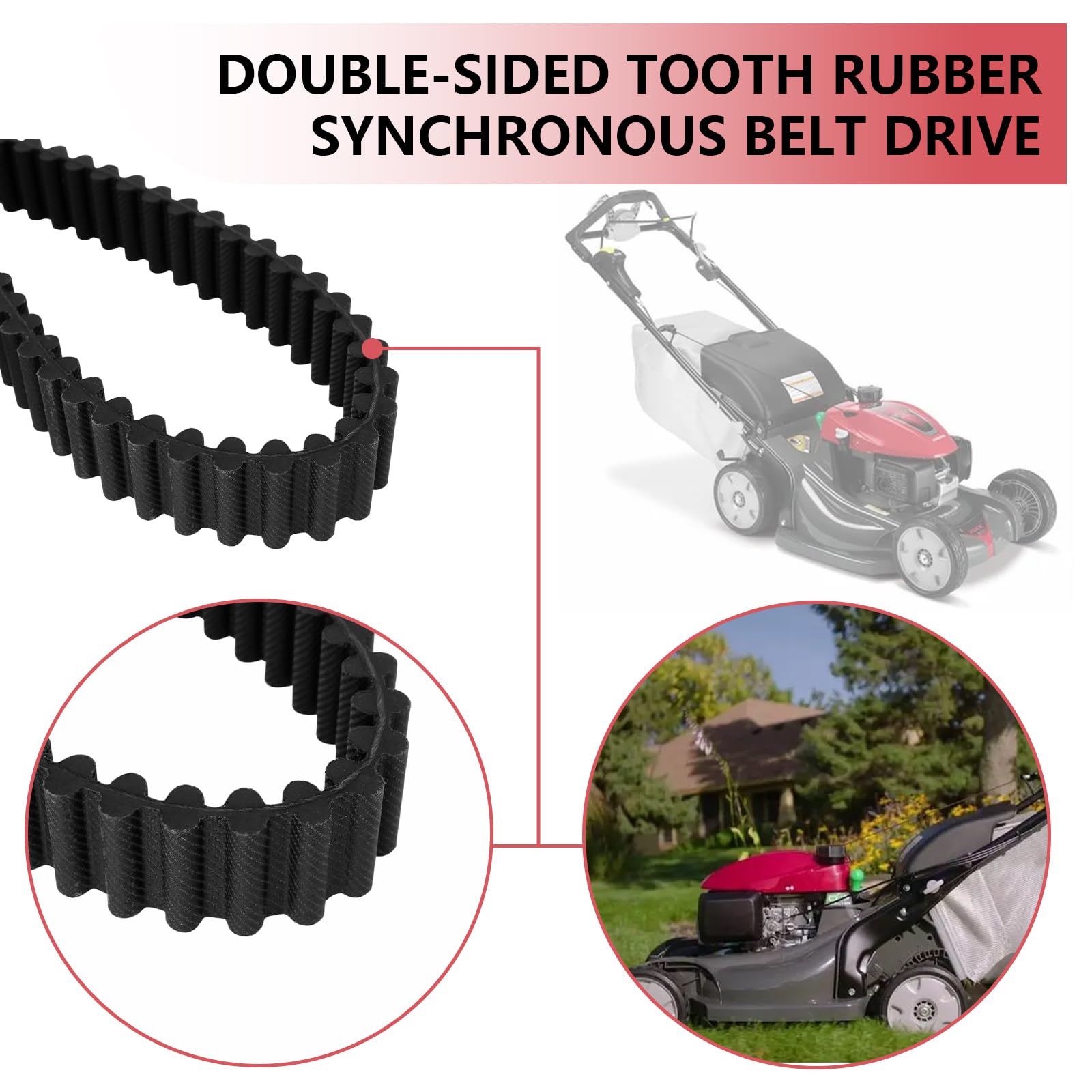 Cinghia Di Distribuzione Cinghia Di Distribuzione A Doppia Dentatura Per Trasmissione A Piatto Compatibile Con Honda Trattorino Tosaerba HF2213 HF2216 HF2417HME HF2218K1