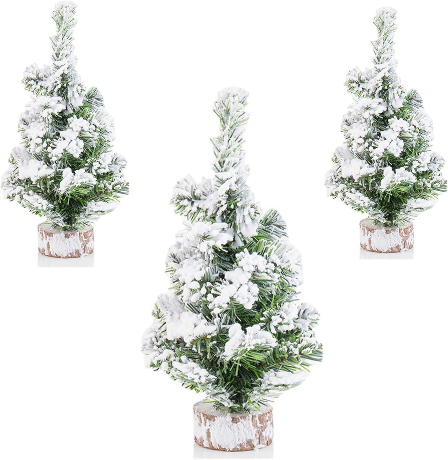 Amazon.com: alfyng Mini Tabletop Christmas Tree, 3 pcs Connected ...