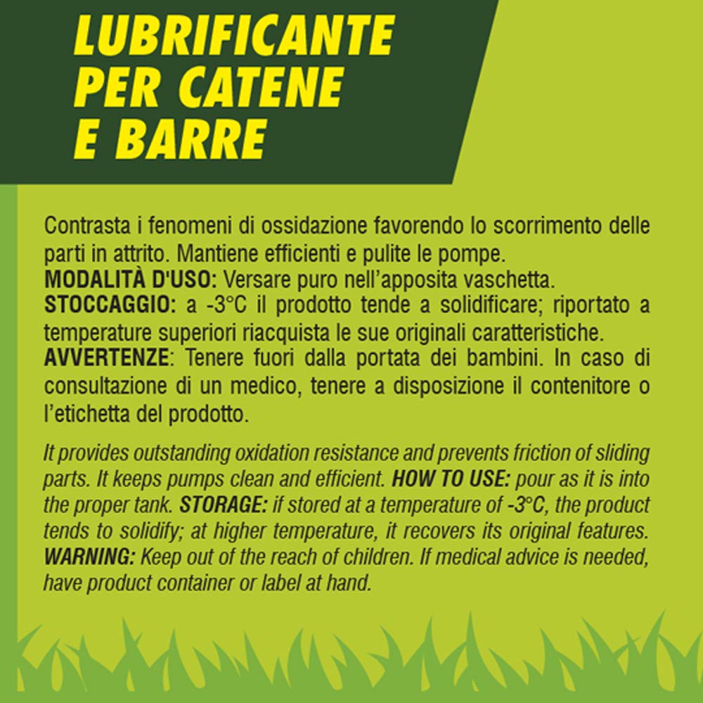 Protettivo Bio Catene Motoseghe, Lubrificante Catene e Barre, 5L