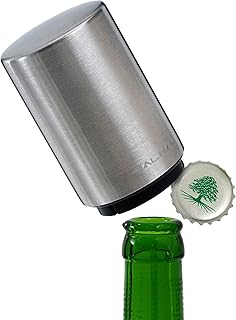 栓抜き 瓶の蓋オープナー ワンタッチ シルバー 栓抜きおしゃれ 瓶オープナー