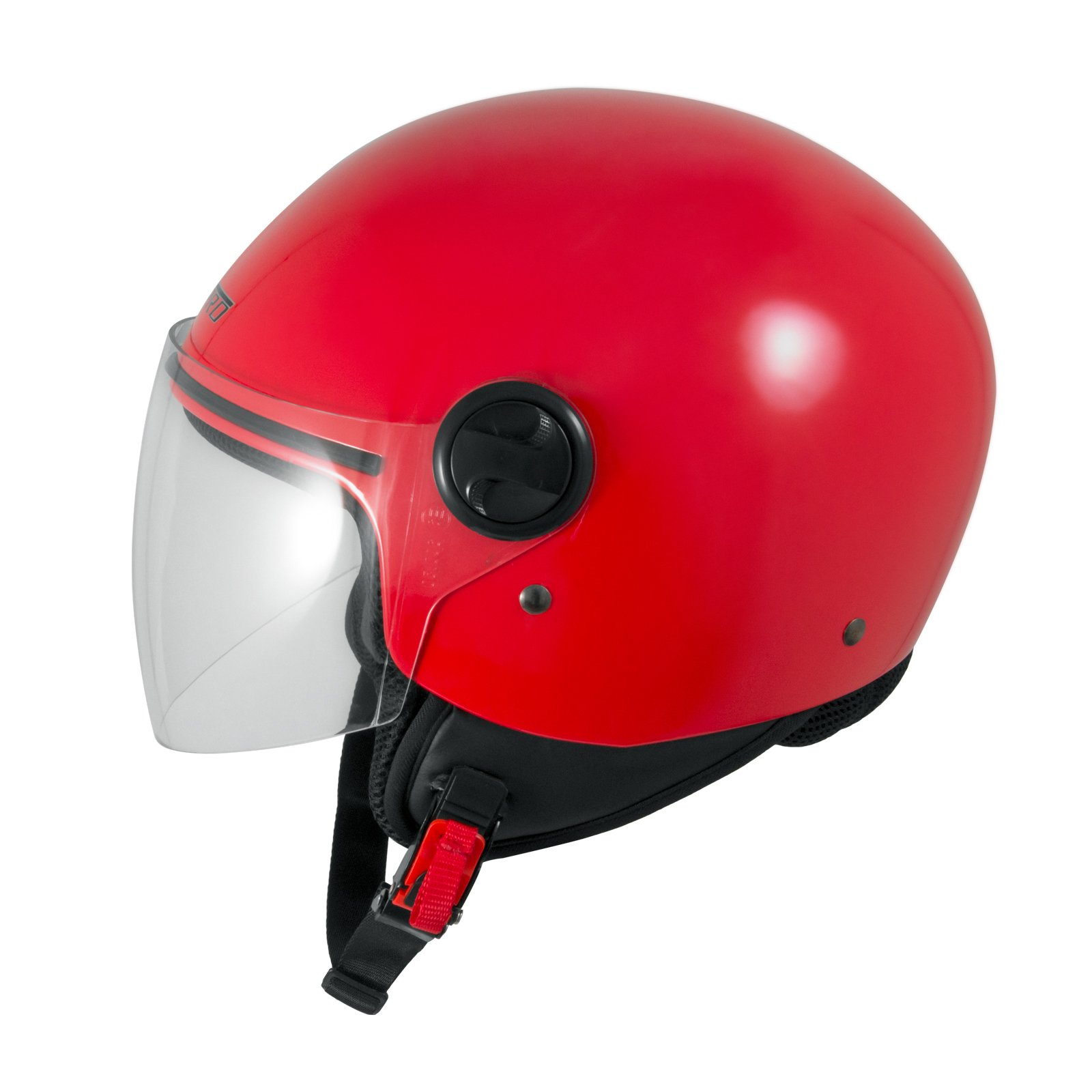 Casco Jet Per Scooter Con Visiera Antigraffio - Omologazione ECE 22-06, Taglia L Rosso - Foto 2