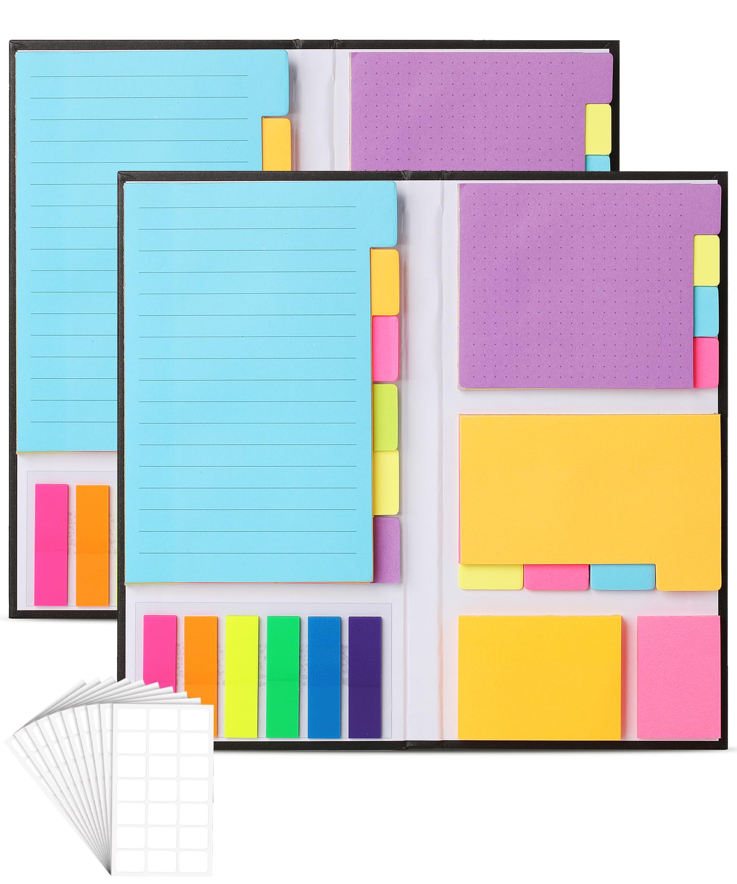 Mr. Pen- Sticky Note Set, 2 Sets, 820 pcs, Vibrant Colors, Sticky Notes Tabs, Divider Sticky Notes, Neon