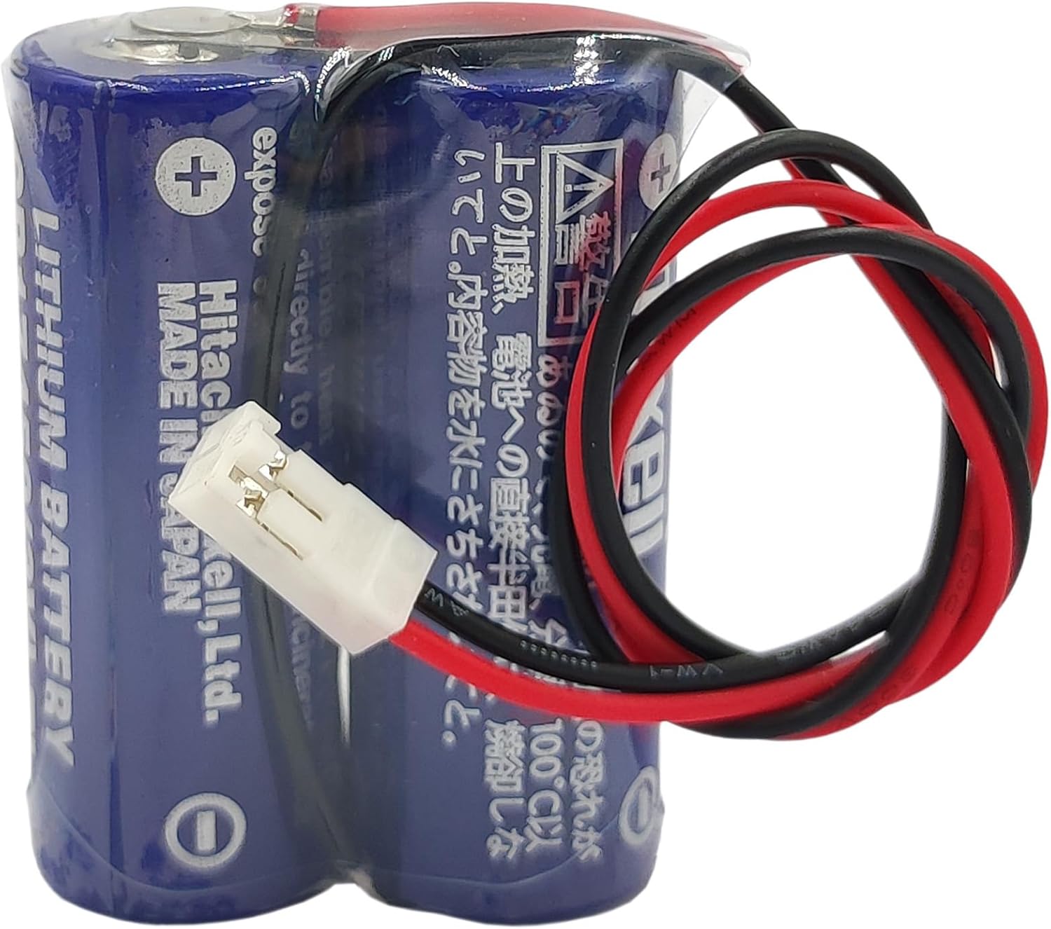 CR17450-2WK27 / D80UB016170 3V Replacement PLC Battery 2*CR17450 Battery Pack for Mazak Relocation Detection 2CR17450 3V Battery, CR17450 Two Parallel Batteries