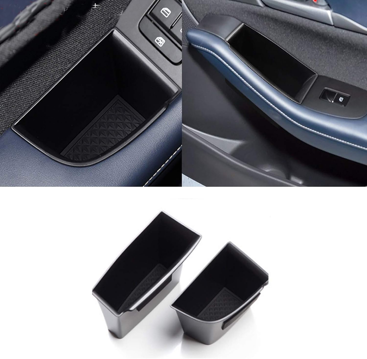 TTCR-II for Mazda MAZDA3 Door Handle Organizer Tray 2019-2023 and for Mazda CX-30 Door Storage Pocket Insert 2020-2023 at Driver and Front Passenger Side (2 Pcs)