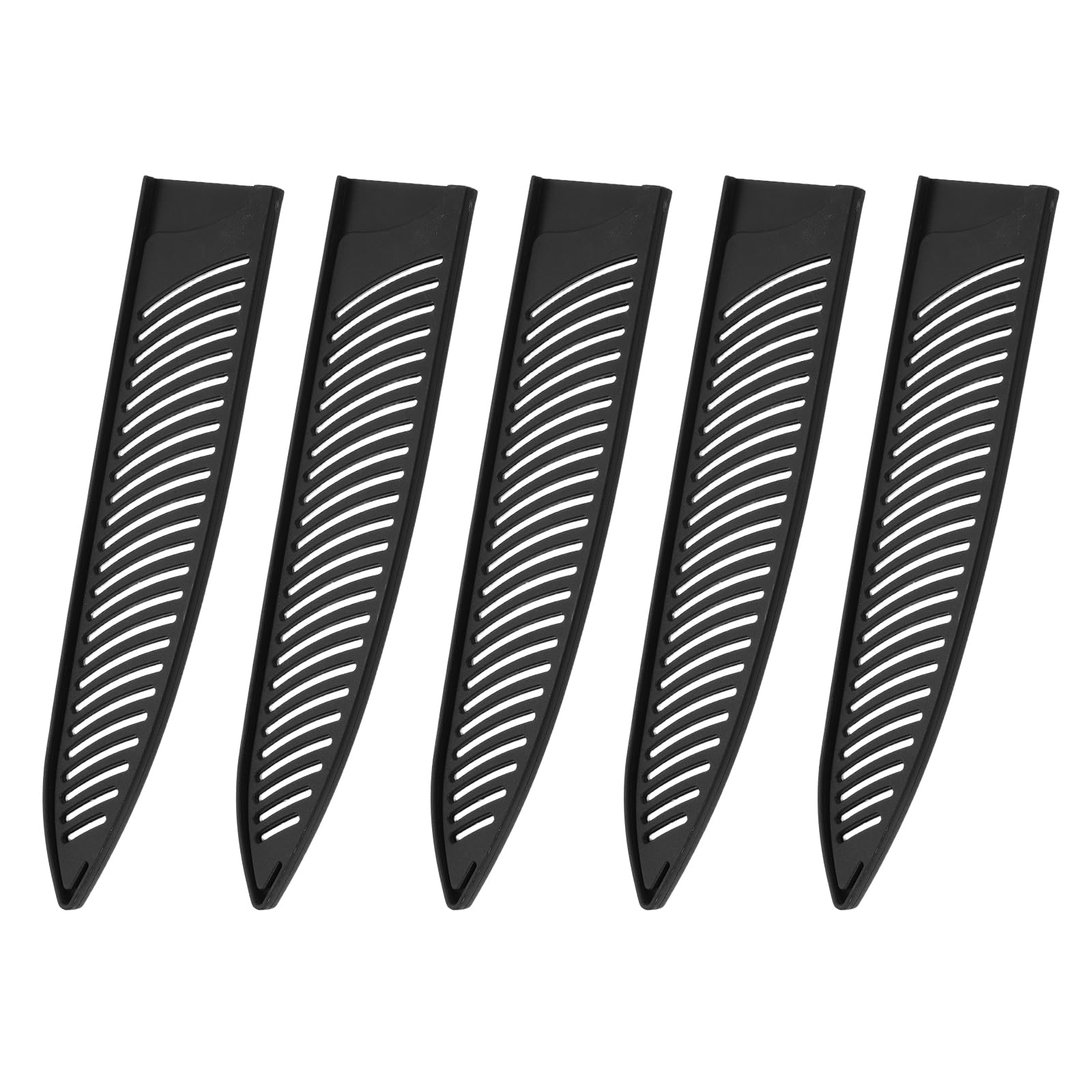 sourcing map 5Pcs Knife Cover Sleeves Blade Edge Guards for 9.5" Chef Knife Protector Universal Blade Sheath for Kitchen, Black