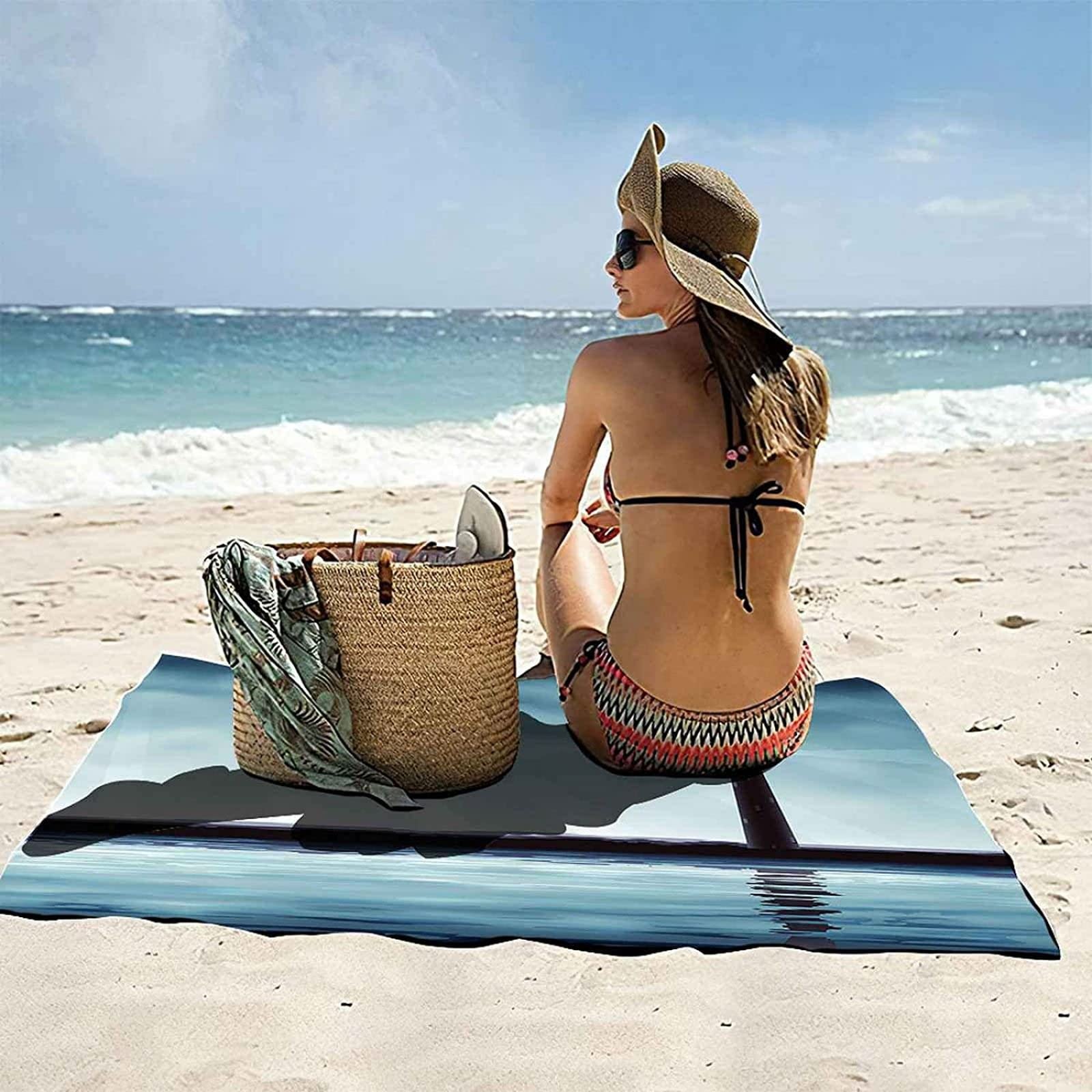 DJDEA Telo Mare In Microfibra 70x140 Cm - Asciugamano Da Spiaggia Morbido E Assorbente Per Viaggi, Nuoto E Campeggio