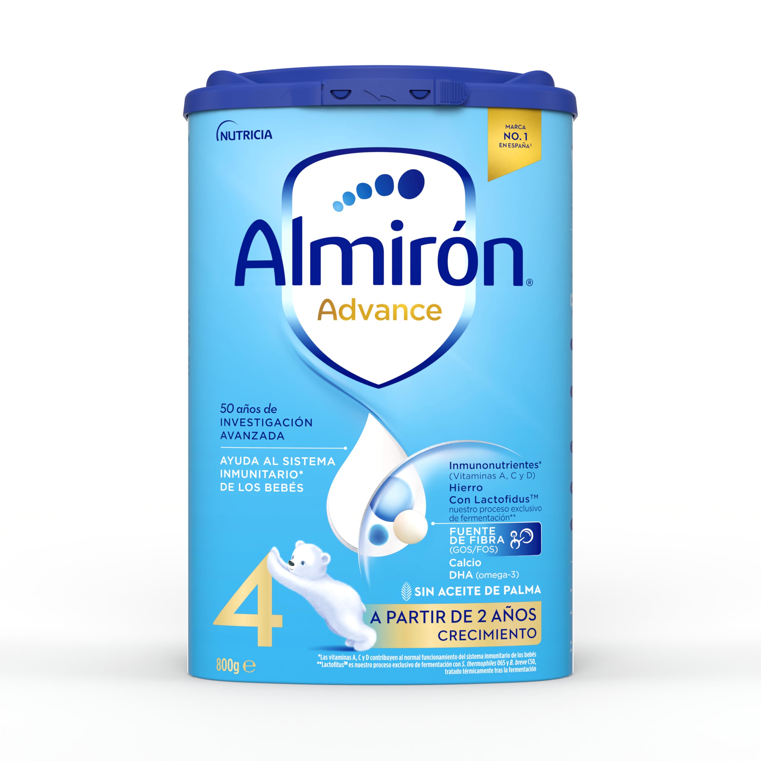 Almirón Advance 4 ,Leche de Crecimiento en Polvo para Bebé desde los 24 Meses, 800g