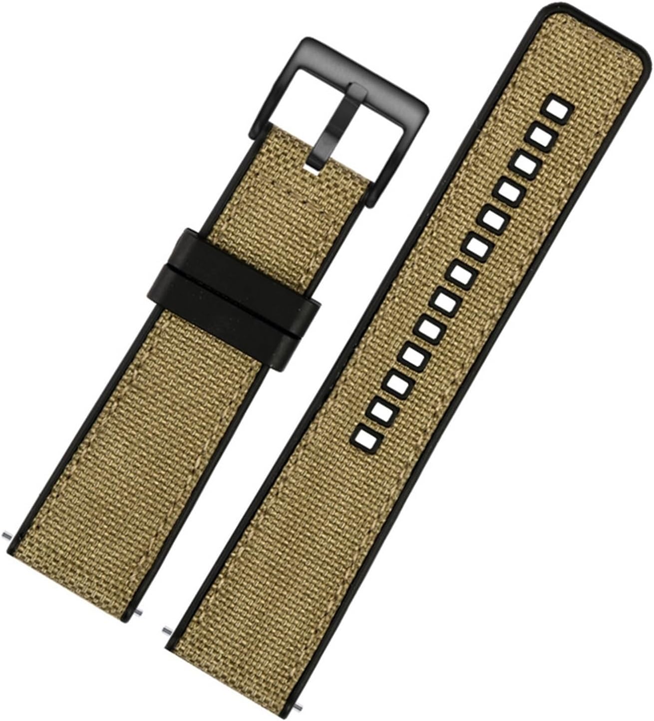 YYJzsw Nylon Canvas Rubber Watch Strap Men Silicone Bottom Waterproof Butterfly Buckle Wrist Band Bracelet Accessories 20mm 22mm 24mm
