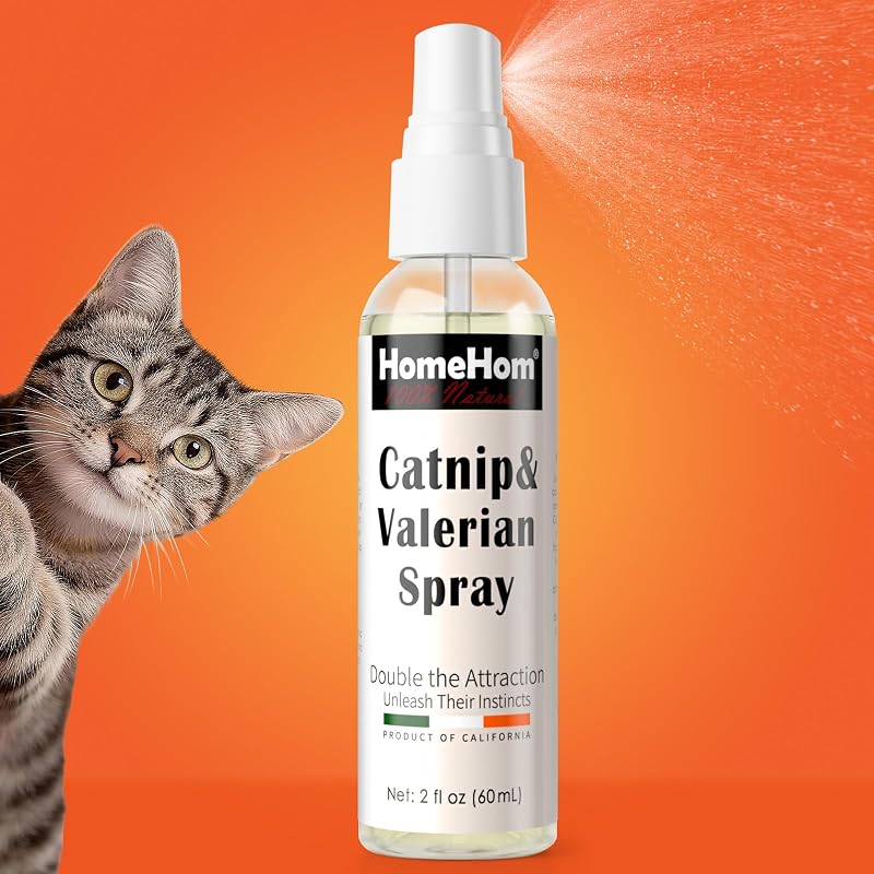 Spray de catnip para gatos com valeriana HomeHom para brinquedos, arranhadores e camas — 1 unidade