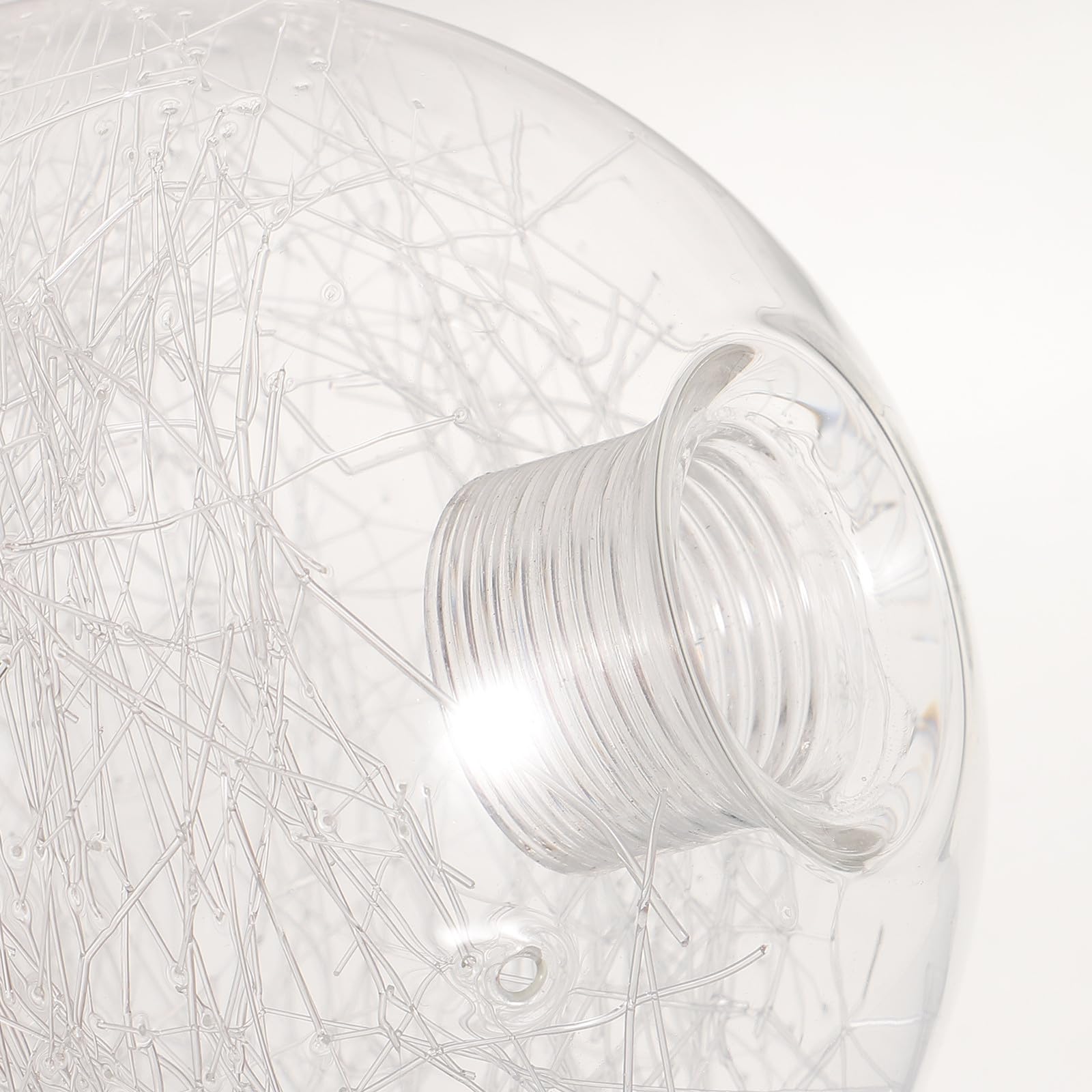 iplusmile Paralume in Vetro G9 Sfera Filettata 100Mm, Ricambio per Lampade a Sospensione da Cucina, Coprilampada Semplice per Lampadari a Soffitto