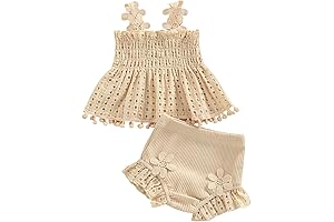 Best Summer Outfits: Ruffle Shorts and Tank Tops for Baby Girls