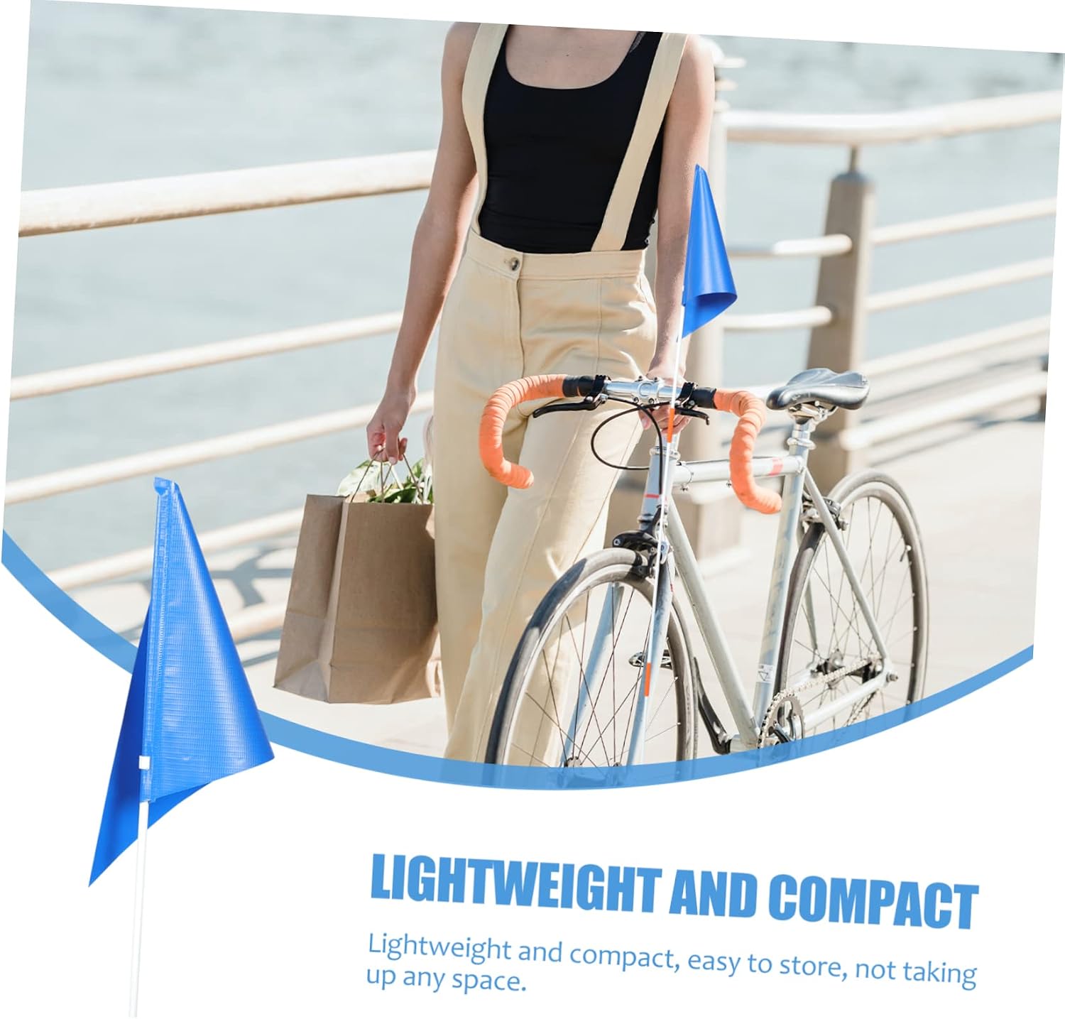 Professional Cycling Flag Bike Safety Flag Flagpole for Biking Supplies