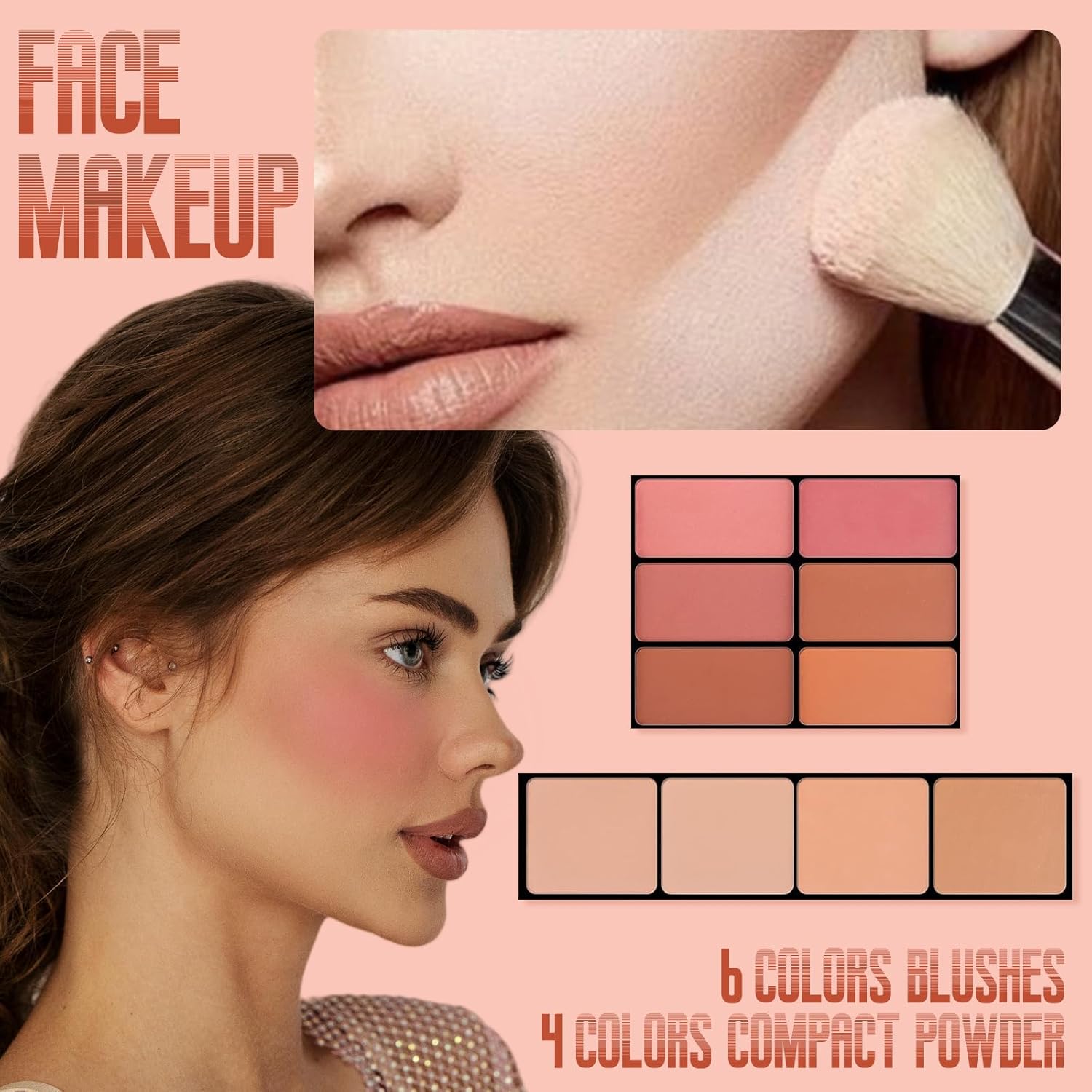 All-in-One Makeup Gift Set Carry All Makeup Kit Women Full Kit With Makeup Bag Concealer Lipgloss Lipstick Blush Foundation Face Powder Eyeshadow Palette Cosmetic Palette #8 - Image 5