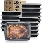 50 Pack Meal Prep Containers with Lids 38oz - Plastic Food Storage Containers with lids - Disposable Take out Containers with Lid for Meal Prep - BPA Free, Microwave/Dishwasher/Freezer Safe