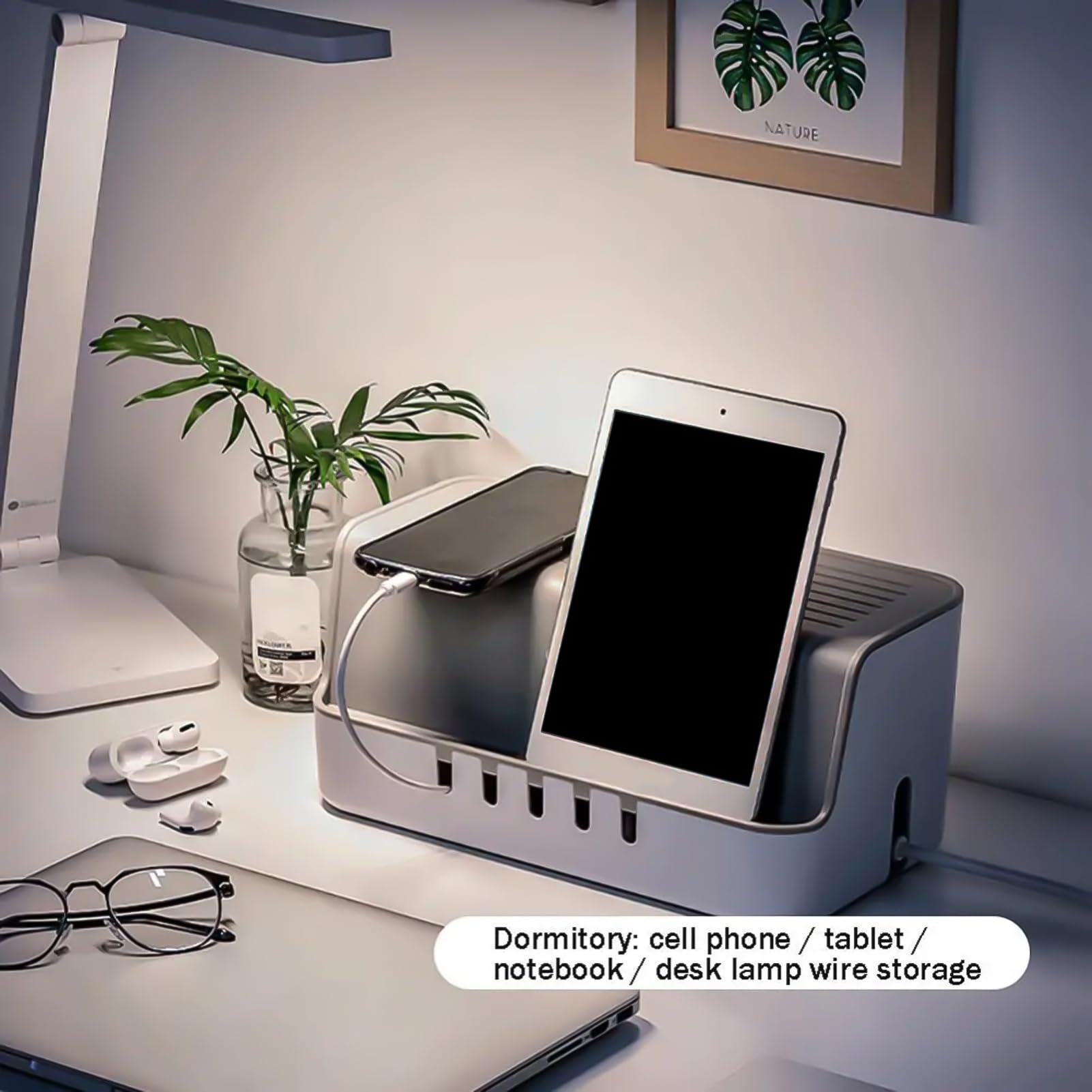 Contenitore per Immagazzinare i Cavi Contenitore per la Gestione dei Cavi | Organizzatore Cavi di Grandi Dimensioni Per TV Computer Router Cucina Ufficio Casa Dormitorio Appartamento
