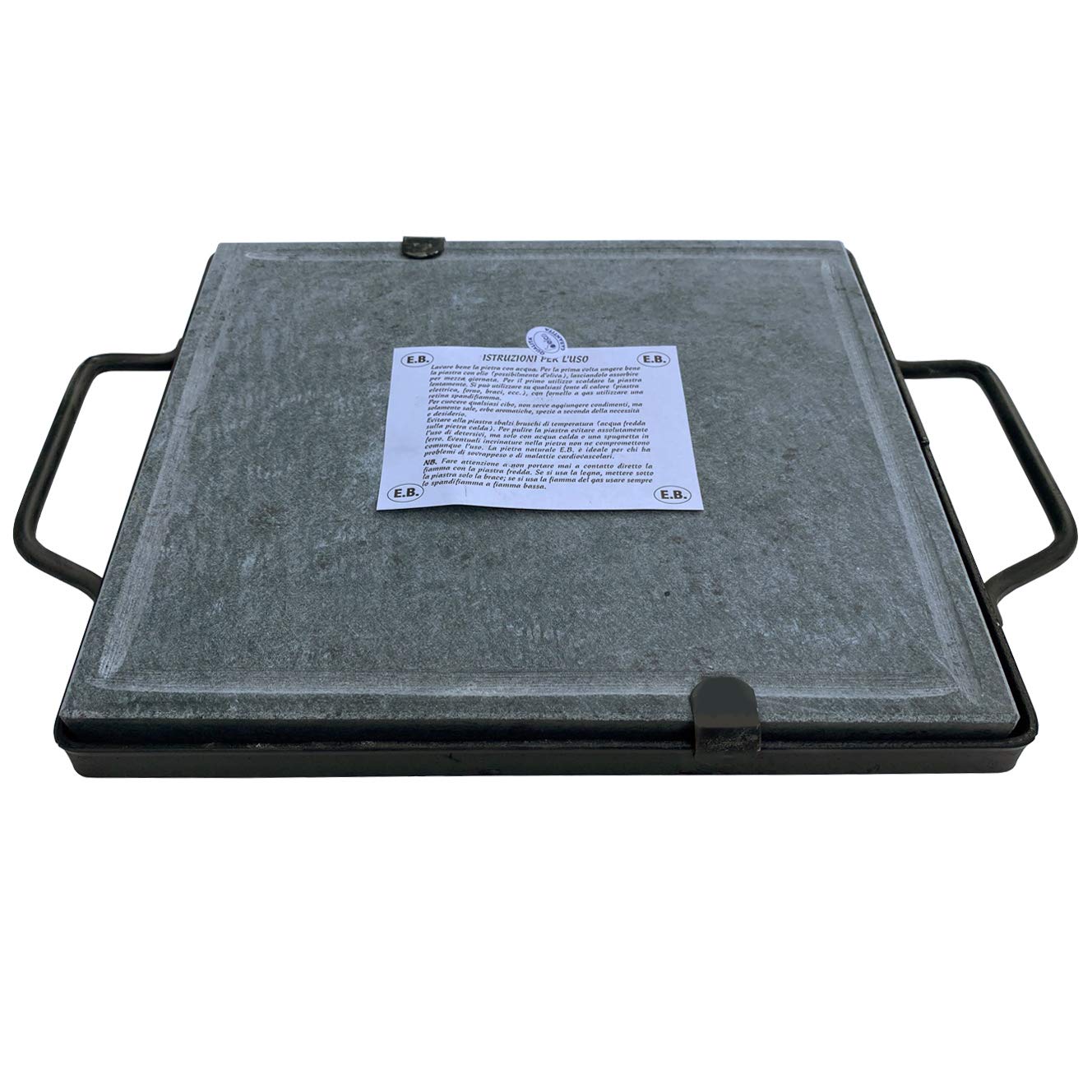 1 PZ Di PIETRA OLLARE CON TELAIO NERO CM. 30X40