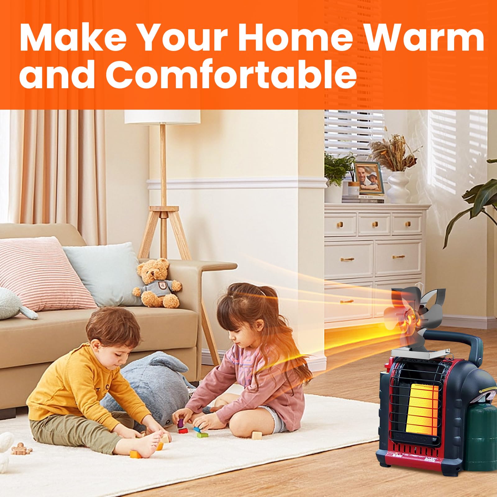 Portable Propane Little Buddy Heater Fan Heat Powered Wood Stove