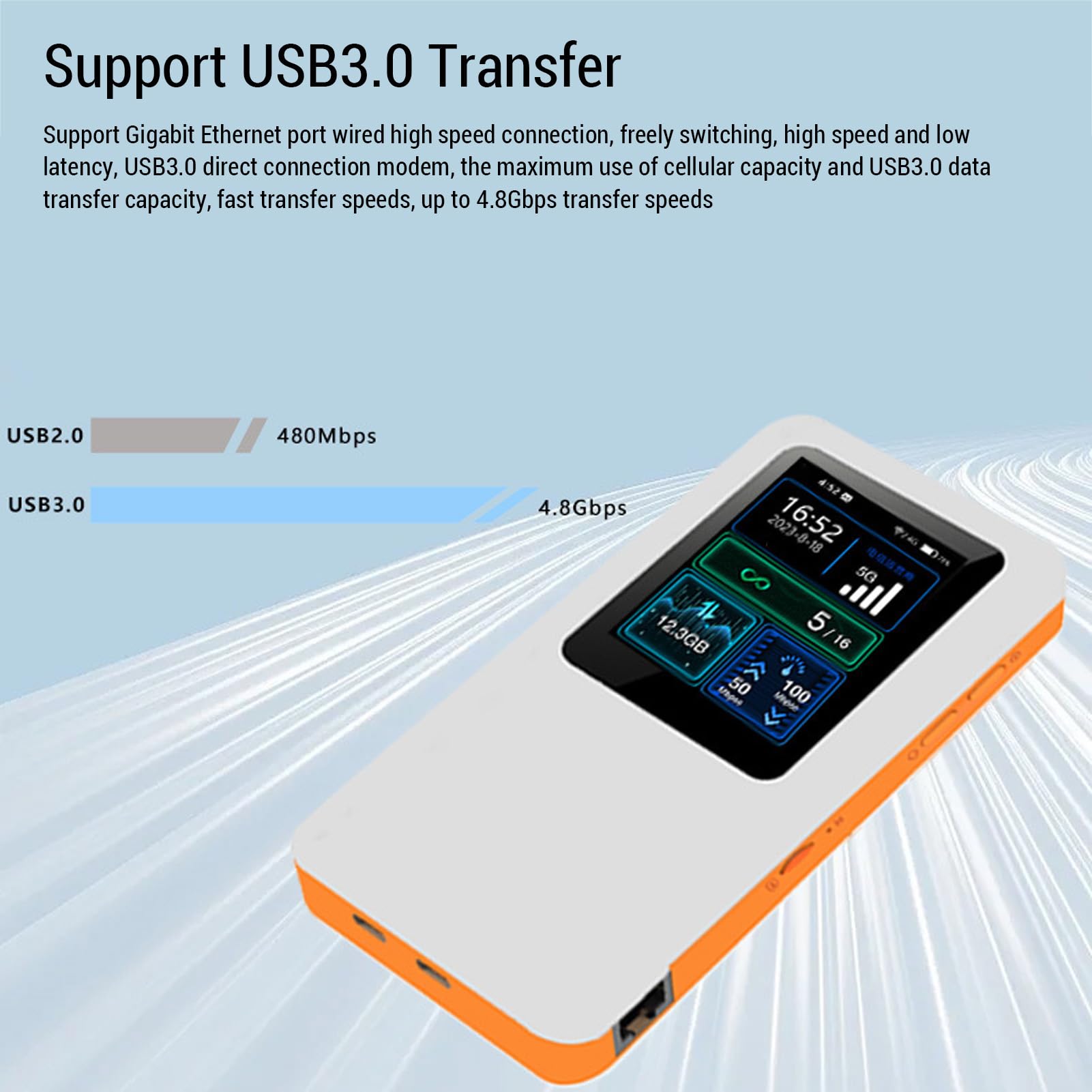 5G Dual Band WIFI 6 ROUTER TRAVES Z SIM SLOT 1.8 "SMART Display Portable Hotspot do Zdalnego Przyczepności Przyczepności Przyczepności Mobilnej Internetu (wtyczka UE)