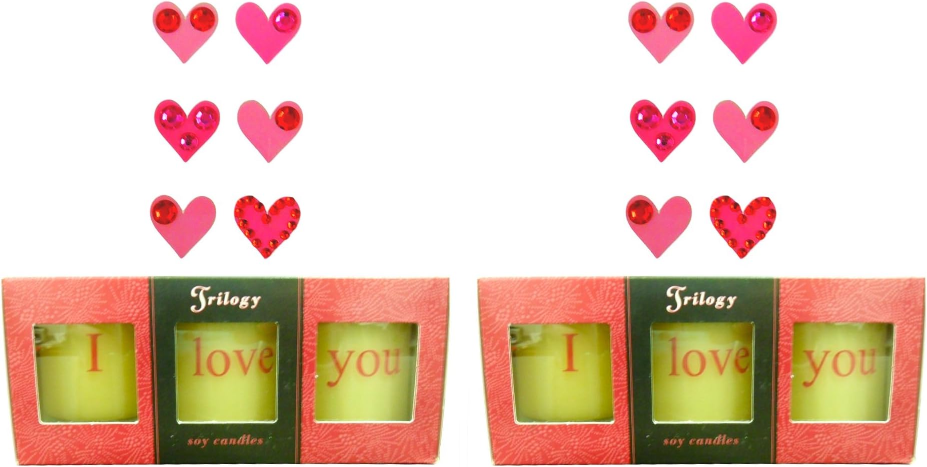 JCCentral Best Cute Romantic Words Tea Light Soy Candle Jars Top Fun Special Thank You Sweet Happy Item Idea Under $15 Dollars for Mom Grandma GF BFF BAE Couple Wife (I Love You 2 PK)