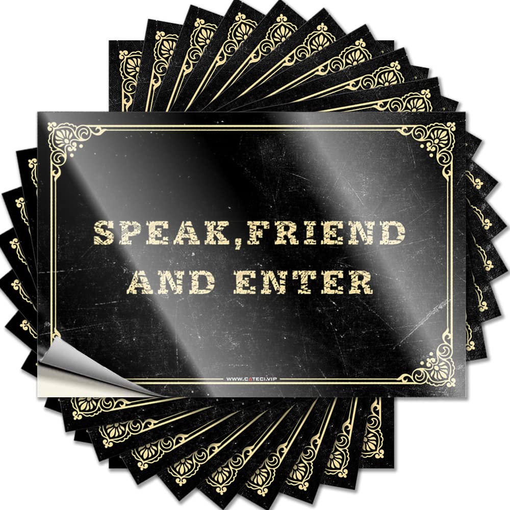 Outside Decorations for Porch Sticker Sweet | Speak Friend and Ente Fuzzy Bathroom Sticker Pack(6X9CM)