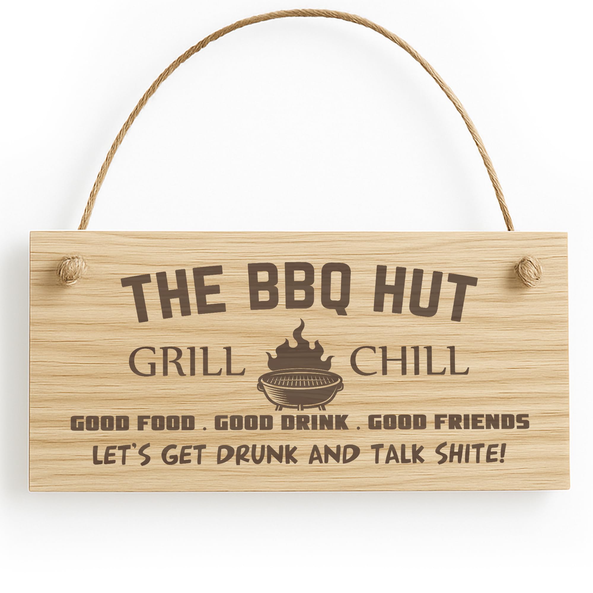 Red Ocean BBQ Signs For Outside The BBQ Hut Sign Garden Sign For Outdoor Shed Plaque Gift For Men Dad Grandad Gift