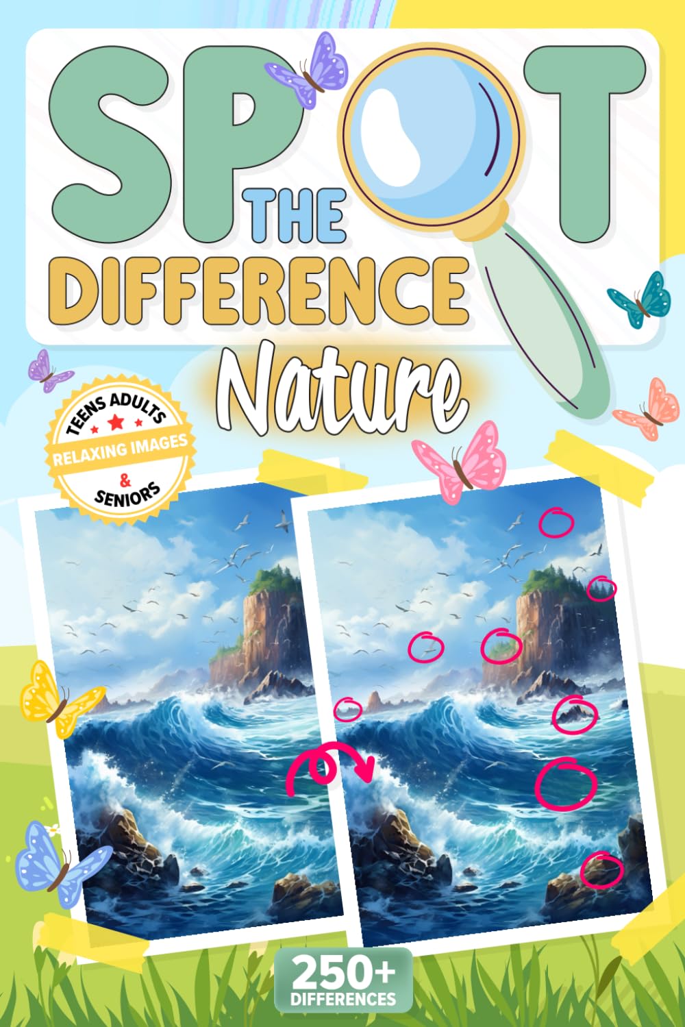 Spot the Difference Nature: Relaxing Spot the Difference Book for Adults, Teens and Seniors – Search & Find the Differences in Enchanting Landscapes - Spot the Difference Puzzles Large Print