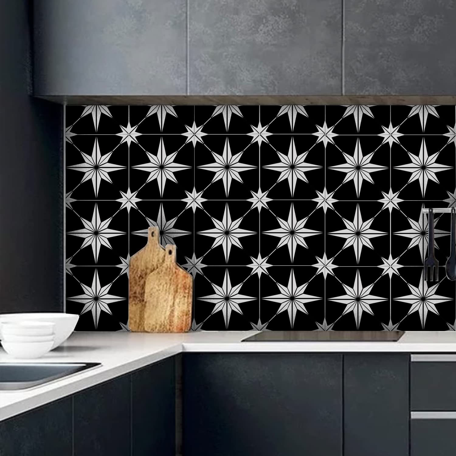 Pack of 60 20x20cm Multicolor PVC Vinyl Self-Adhesive Floor Wall Tile Sticker(Kts013)