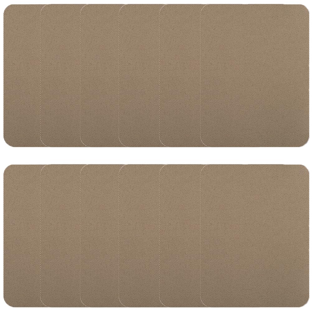 補修パッチ アイロン接着 単色 カーキ 12枚セット 長方形 約9.5cm×12.5cm 洋服 リペア 補修 布 シート アイロン パッチ 布製 衣類 ズボン 服の 穴あき 破れ 修理に DIY 手芸 自由に切り取れる