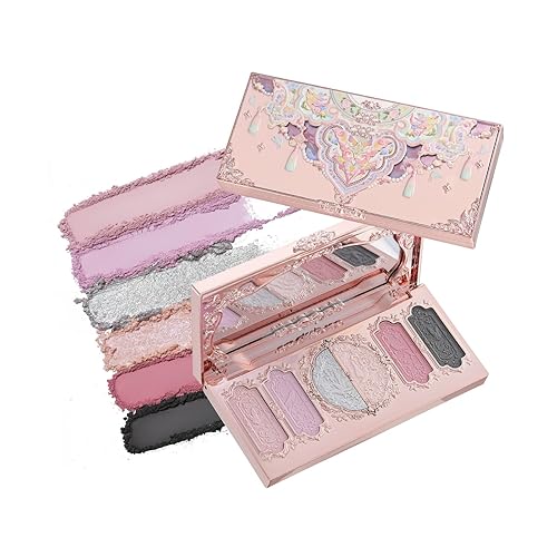 Flower Knows Butterfly Cloud Collar Embossed Six-Color Makeup Palette,Soft Pink