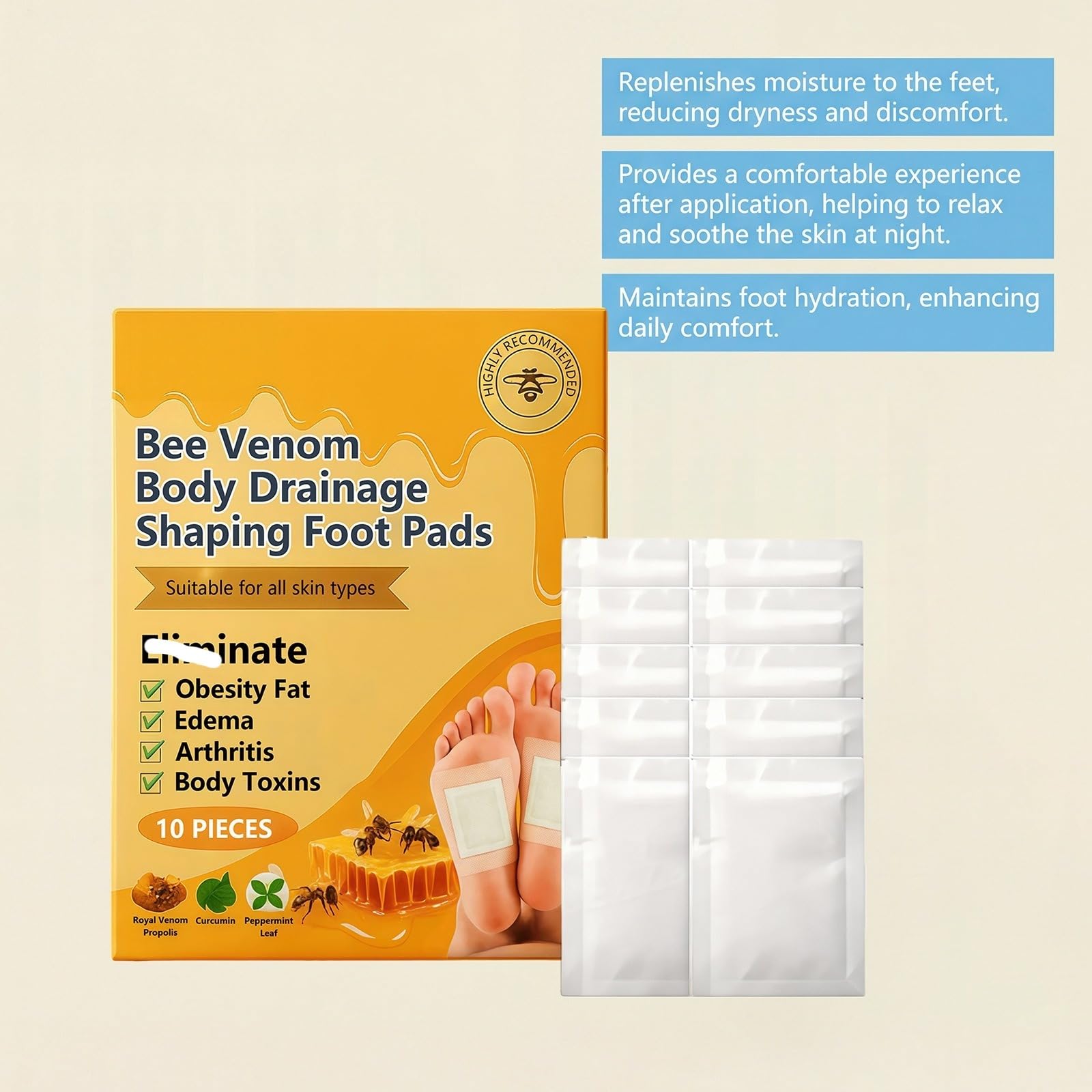 Natural Organic Foot Detoxifiers, Natural Herbal Foot Care Patches