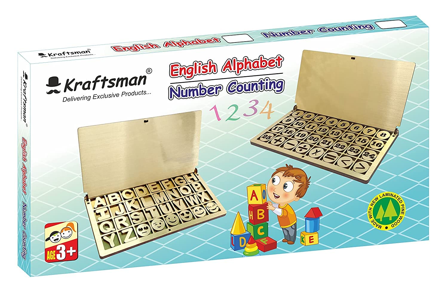Braintastic Math Number Counting Wooden Portable Learning & Educational Montessori Games Toys for Kids