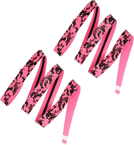 PATIKIL Agarre de raqueta con crestas de amortiguación, cinta de agarre de poliuretano, antideslizante, absorbente, patrón de camuflaje para caña de