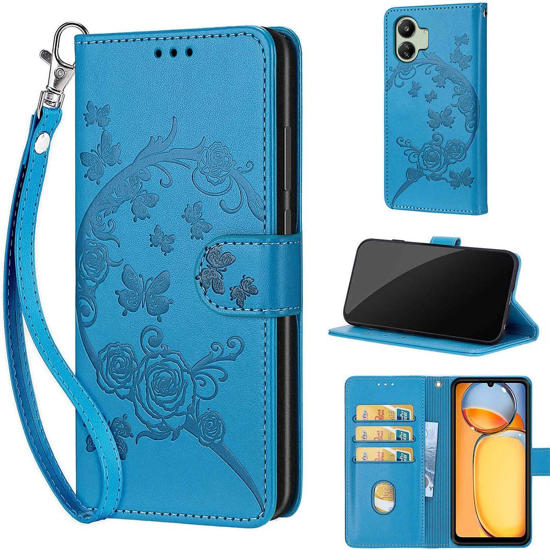 Coque Portefeuille En Cuir PU Pour Xiaomi Redmi 13C - Avec Fentes Cartes Et Fonction Stand (Vert)